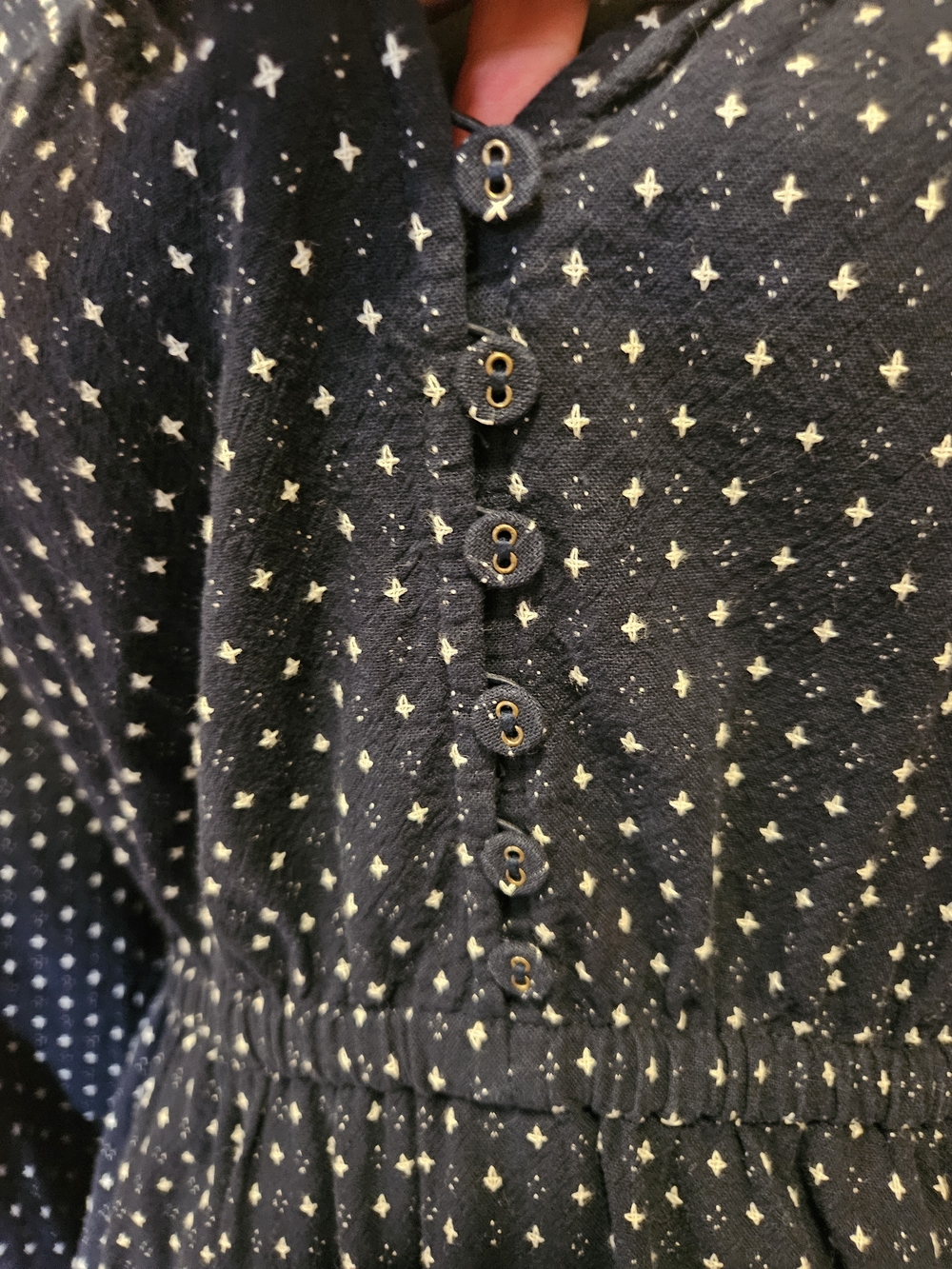 Madwell Dobby V-Neck Tiered Midi Dress - Picture 3 of 15